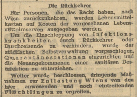 "The Returnees", Österreichische Volksstimme, 28.09.1945